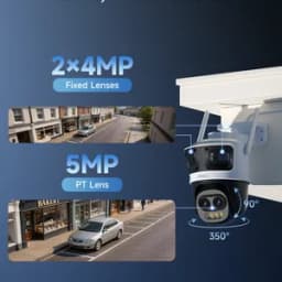 [PoE+ 2.4/5G Wi-Fi 6] Cruiser Pano Z 4-Lens  5MP（12× Zoom）+ 2×4MP - تصویر 2