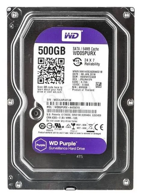 هارد 500 گیگابایت وسترن دیجیتال بنفش Purple WD05PURX