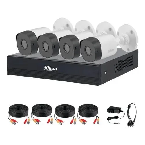پک دوربین مداربسته داهوا کوپر 4 کانال 1080p مدل KITXVR1B04-I-2MP-2.8