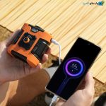 پنکه کمری قدرتمند 8000 میلی‌آمپری با چراغ قوه و پاوربانک - تصویر 4